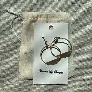 Minimalist Gold Hoop Earrings by Frannie Liz Designs